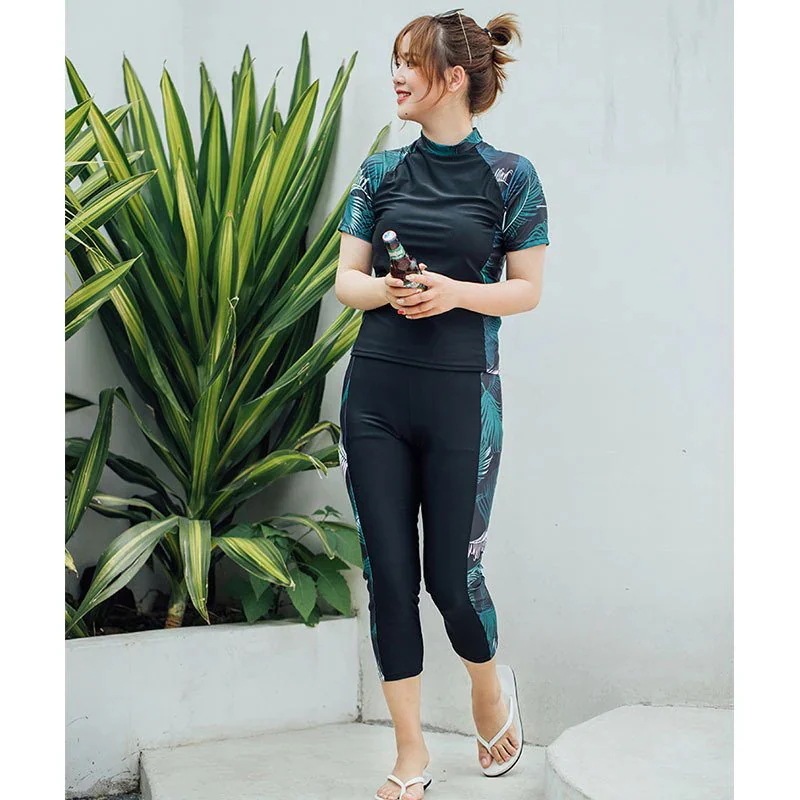 大人 き競技競泳 ぽっちゃり 温泉 水着 スカート付 セパレート 3点セット 水着 フィットネス 体型カバー 海水浴 半袖 レディース ママ水着 水着 大きいサイズ