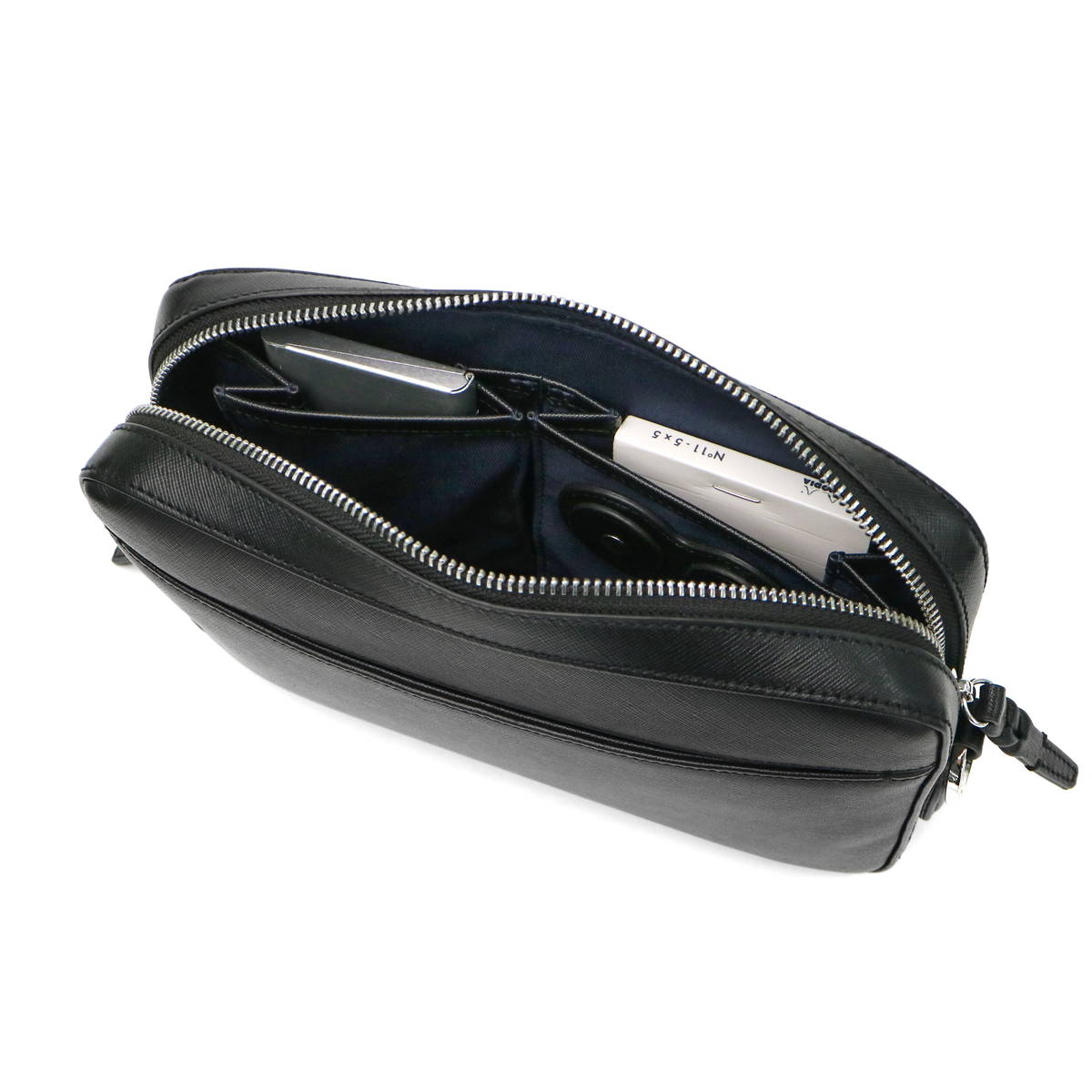 ピーアイディー] 角丸型レザークラッチバッグ PAP152 コン