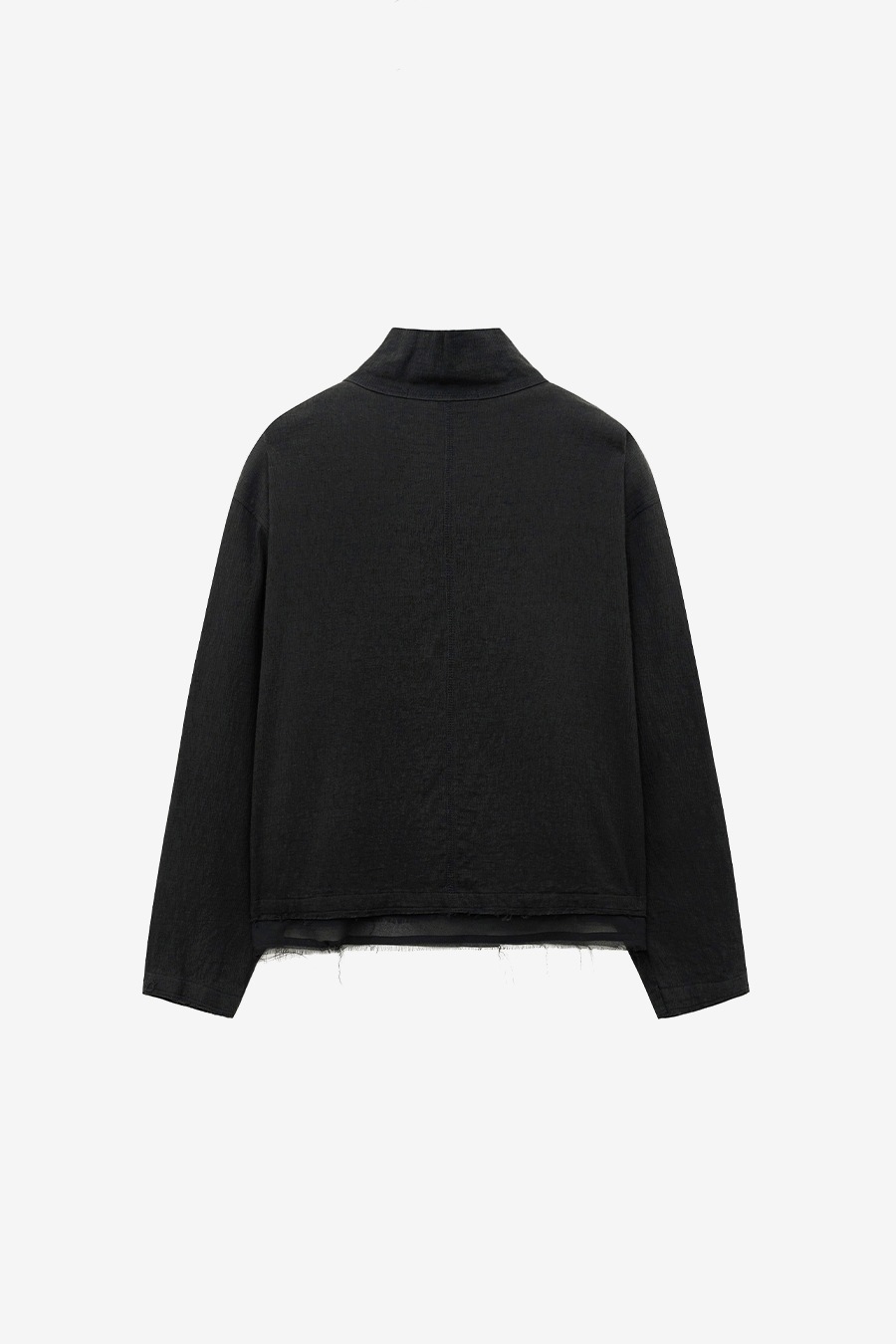 【INSILENCE】 NATURAL SHRUNKEN JUMPER : BLACK
