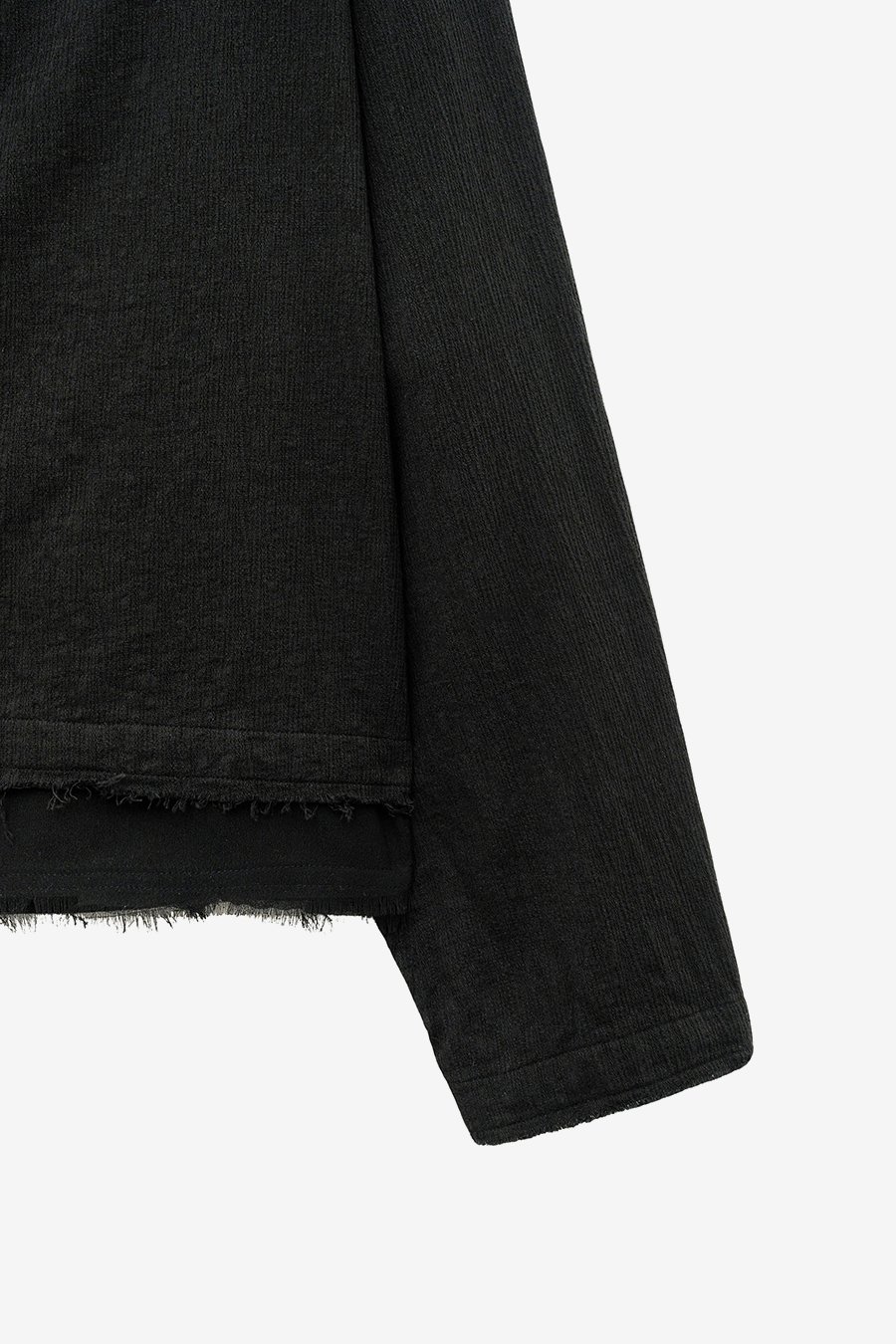 【INSILENCE】 NATURAL SHRUNKEN JUMPER : BLACK