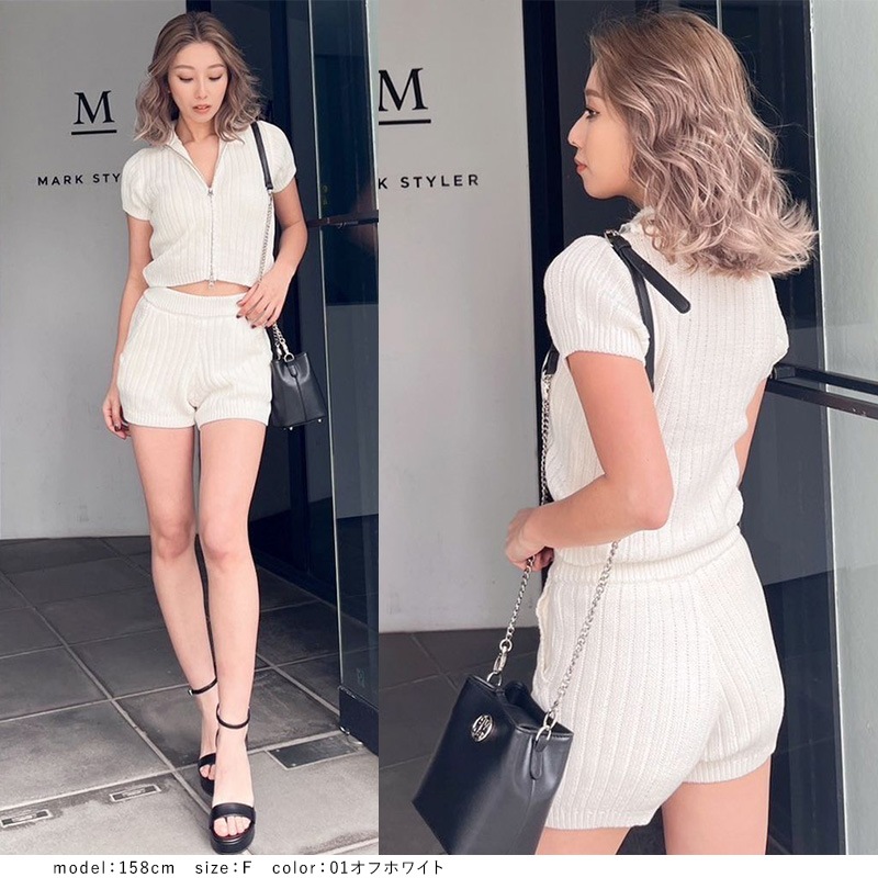 W ZIPブリーチワイドリブニットトップス 072432641701 レディース 半袖 トップス ショート丈 無地 ハイネック ジップアップ フリーサイズ 白 ホワイ トオフホワイト ネイビー W ZIPブリーチワイドリブニットトップス 072432641701 レディース 半袖 トップス ショート丈 無地 ハイネック ジップアップ フリーサイズ 白 ホワイ トオフホワイト ネイビー