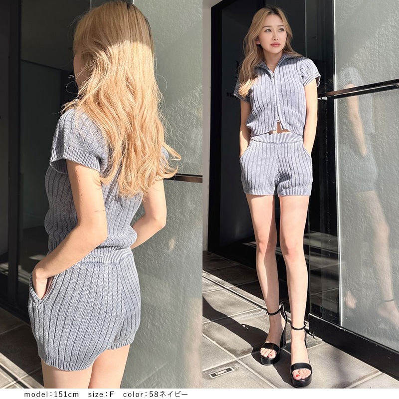 W ZIPブリーチワイドリブニットトップス 072432641701 レディース 半袖 トップス ショート丈 無地 ハイネック ジップアップ フリーサイズ 白 ホワイ トオフホワイト ネイビー W ZIPブリーチワイドリブニットトップス 072432641701 レディース 半袖 トップス ショート丈 無地 ハイネック ジップアップ フリーサイズ 白 ホワイ トオフホワイト ネイビー