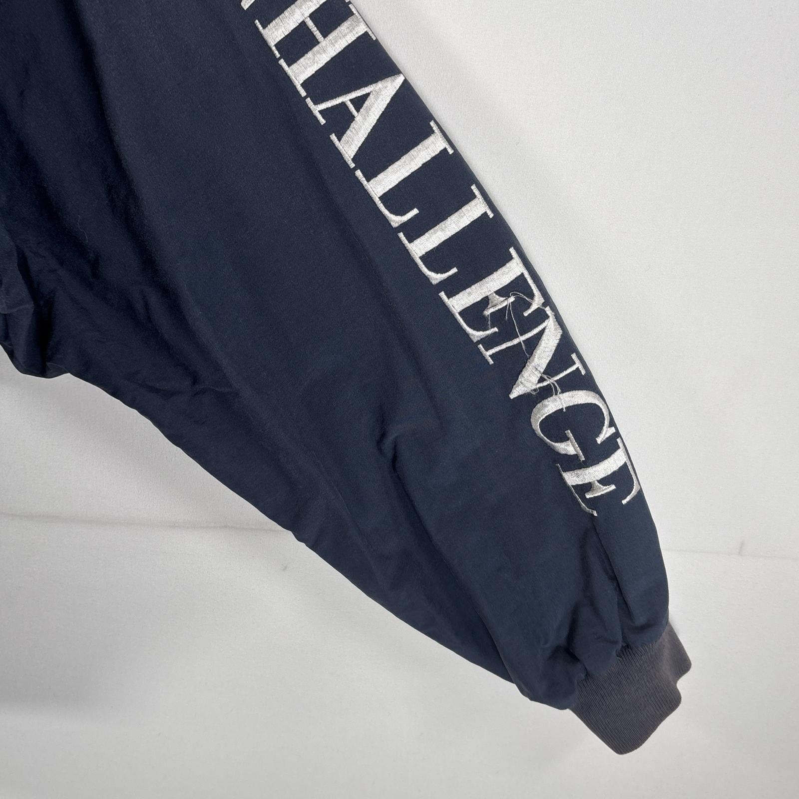 古着 90s/90年代 セーリングジャケット スリーブ刺繍ロゴ フード付き フルジップ M ネイビー メンズ