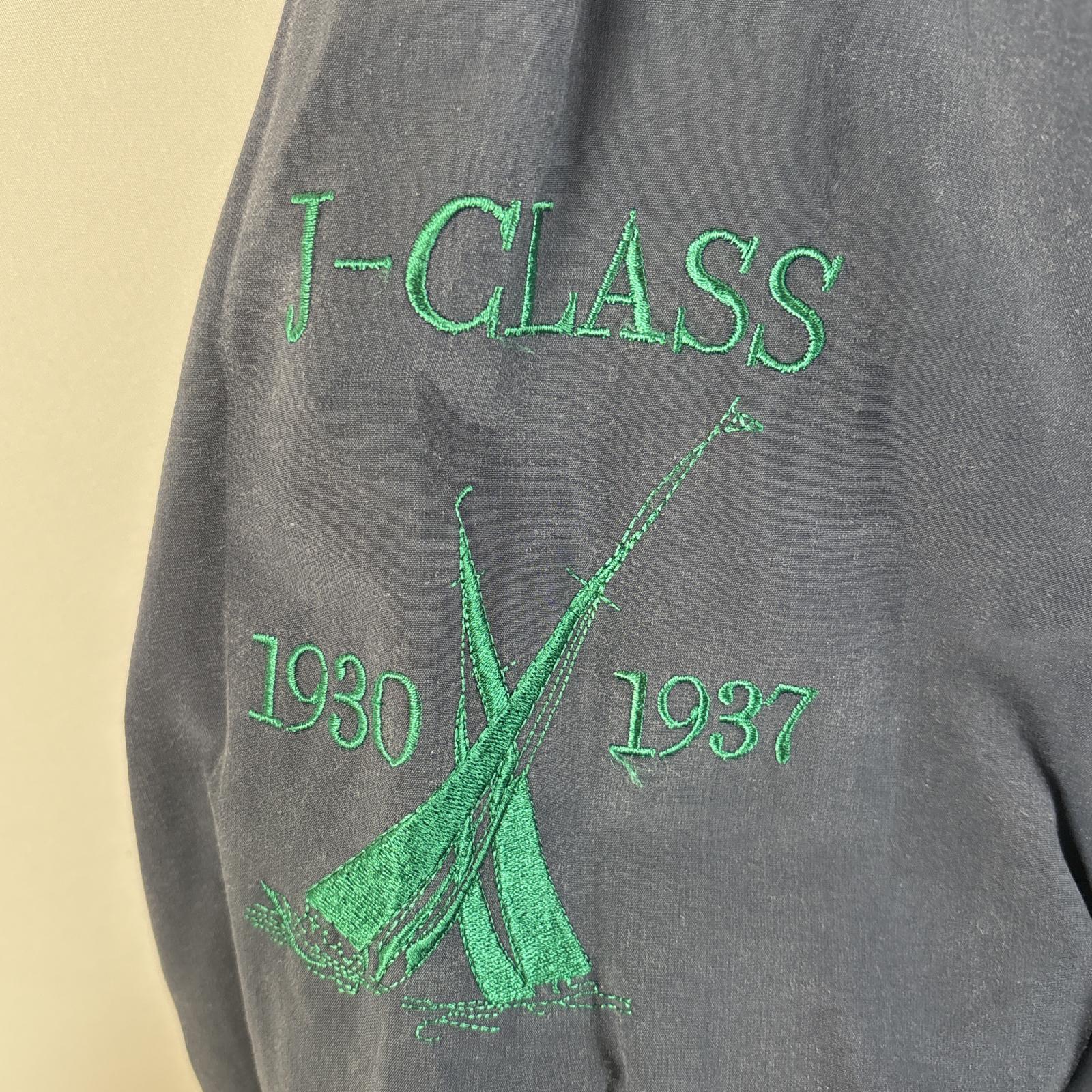 古着 90s/90年代 セーリングジャケット スリーブ刺繍ロゴ フード付き フルジップ M ネイビー メンズ