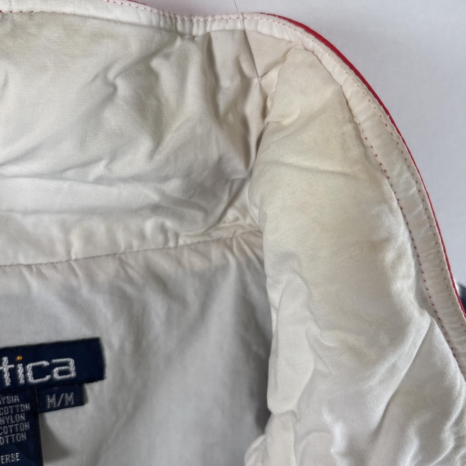 古着 90s/90年代 セーリングジャケット スリーブ刺繍ロゴ フード付き フルジップ M ネイビー メンズ