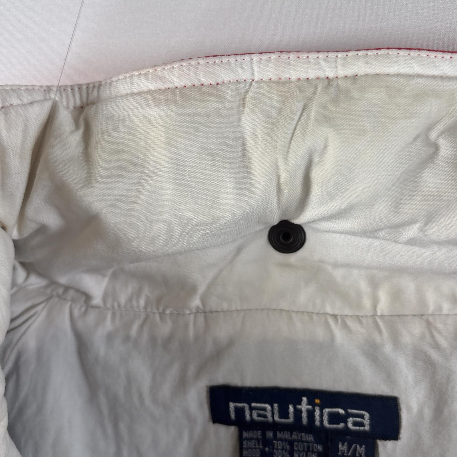 古着 90s/90年代 セーリングジャケット スリーブ刺繍ロゴ フード付き フルジップ M ネイビー メンズ