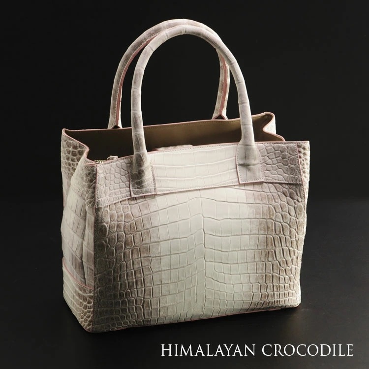 ヒマラヤクロコダイルトートバッグ日本製レディース2WAY『クロコダイル保証書付き』