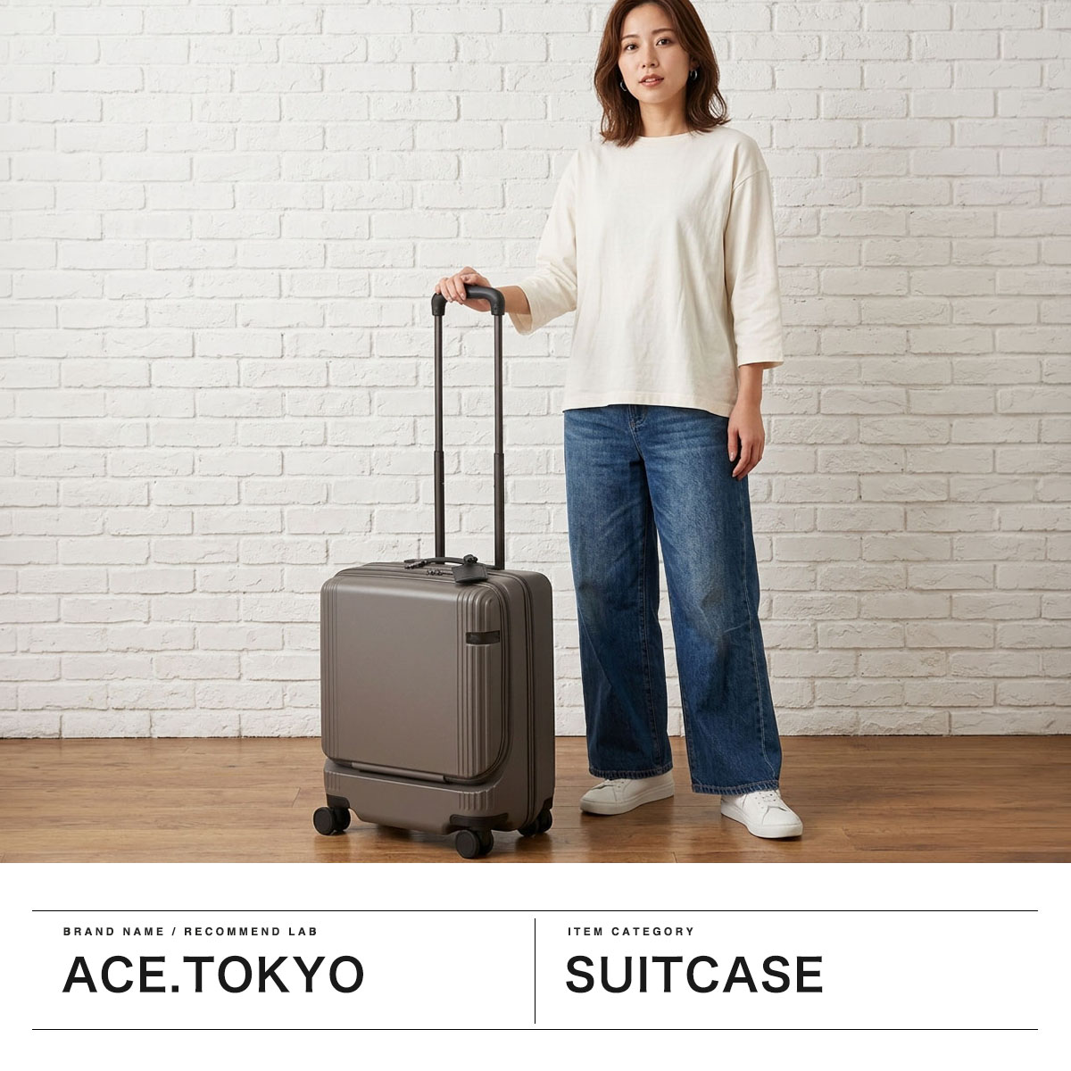 正規品10年保証 スーツケース 機内持ち込み かわいい ストッパー付き TSA フロントオープン フロントポケット 40L 3泊4日ネコ柄 HAyU×ace. HAyU セダム 09081_1