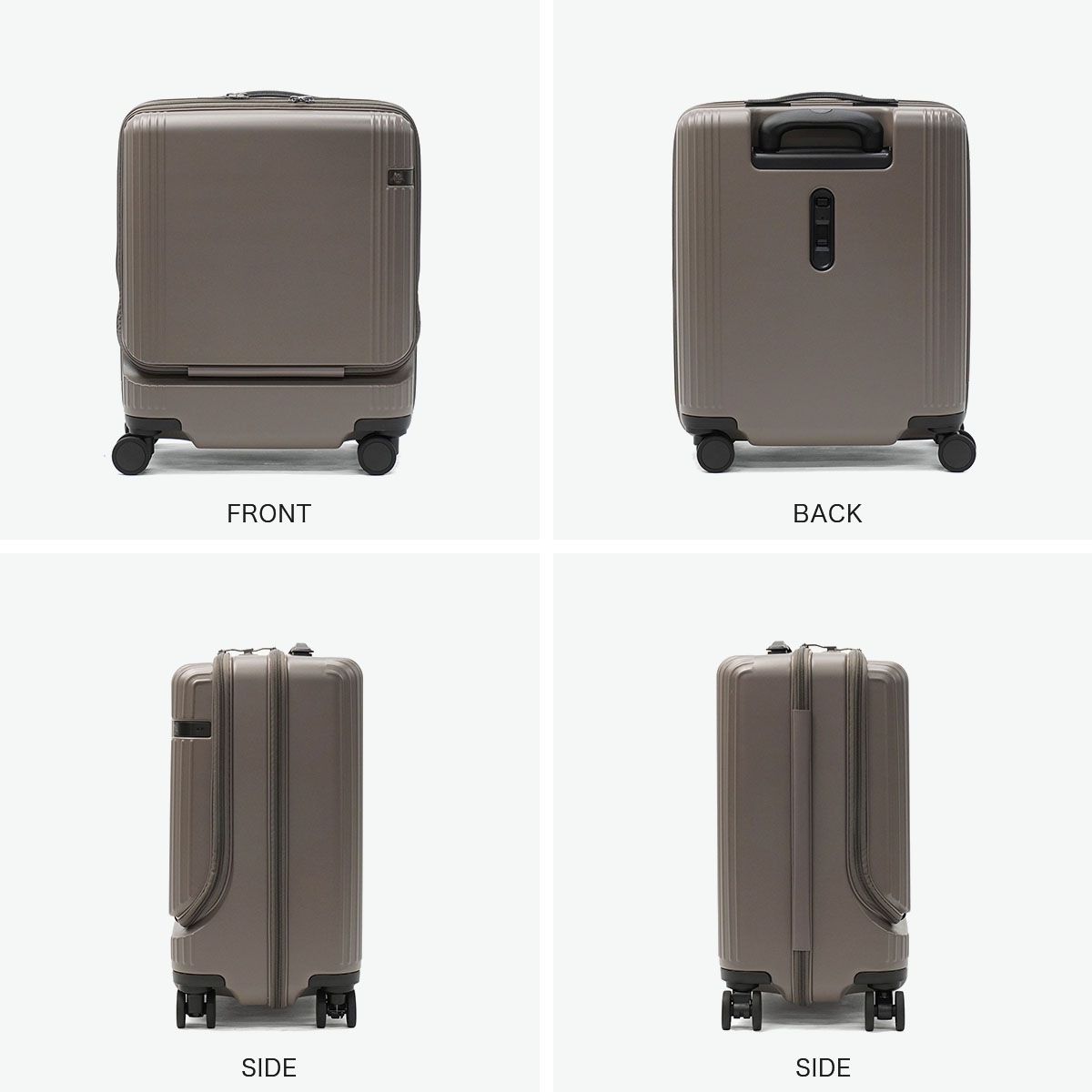 正規品10年保証 スーツケース 機内持ち込み かわいい ストッパー付き TSA フロントオープン フロントポケット 40L 3泊4日ネコ柄 HAyU×ace. HAyU セダム 09081_6