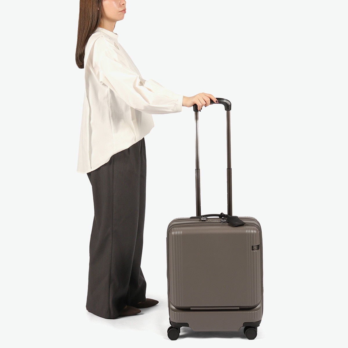 正規品10年保証 スーツケース 機内持ち込み かわいい ストッパー付き TSA フロントオープン フロントポケット 40L 3泊4日ネコ柄 HAyU×ace. HAyU セダム 09081_9
