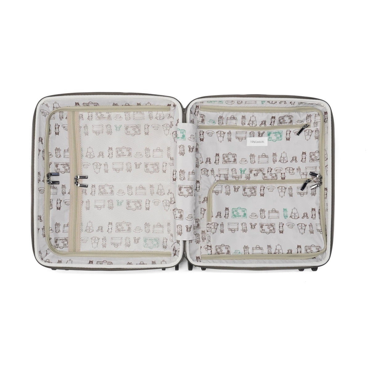 正規品10年保証 スーツケース 機内持ち込み かわいい ストッパー付き TSA フロントオープン フロントポケット 40L 3泊4日ネコ柄 HAyU×ace. HAyU セダム 09081_20