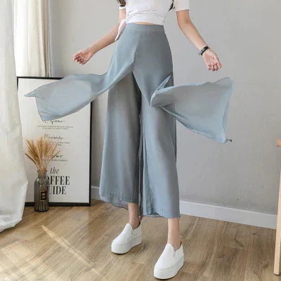 ワイドパンツ 日韓ウエストゴムパンツデニムパンツ 接触冷感ボトムス デニムパンツ ジョガーパンツ テ一パ一ドパンツ脚長効果スキニー着痩せ_2