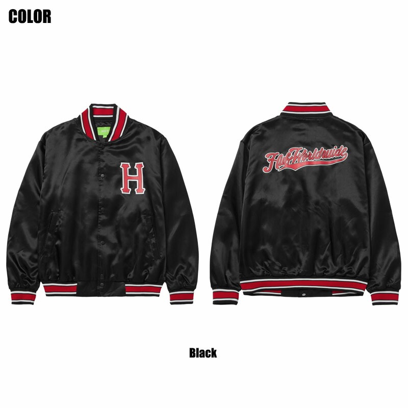 ハフ CRACKERJACK SATIN BASEBALL JACKET サテンジャケット アウター/男性用/メンズ [BB]