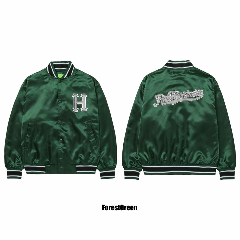 ハフ CRACKERJACK SATIN BASEBALL JACKET サテンジャケット アウター/男性用/メンズ [BB]
