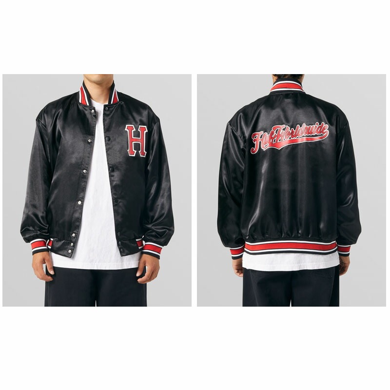 ハフ CRACKERJACK SATIN BASEBALL JACKET サテンジャケット アウター/男性用/メンズ [BB]