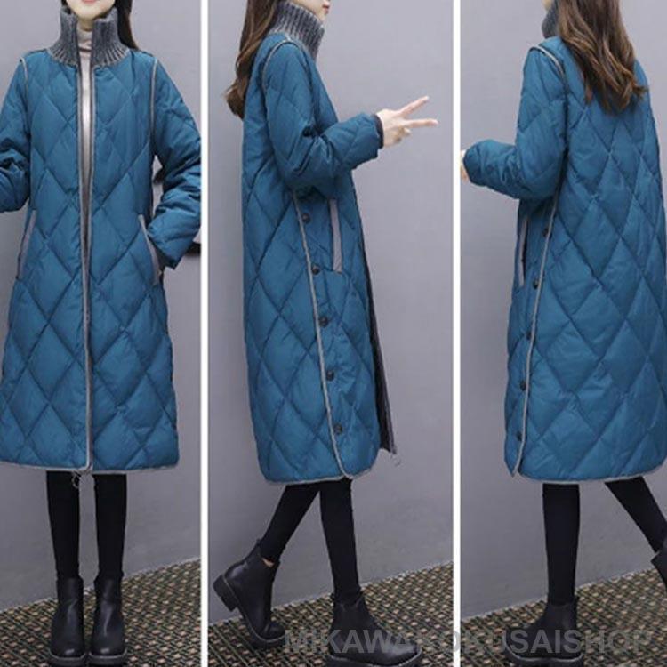 人気商品 冬コート キルティングコート ロング コート ハイネック ロング丈 レディース キルティング ジャケット 秋冬 アウター 中綿コート 50代 軽量_2
