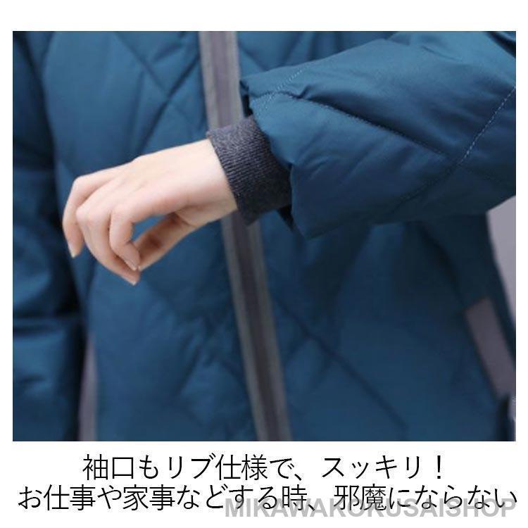 人気商品 冬コート キルティングコート ロング コート ハイネック ロング丈 レディース キルティング ジャケット 秋冬 アウター 中綿コート 50代 軽量_14