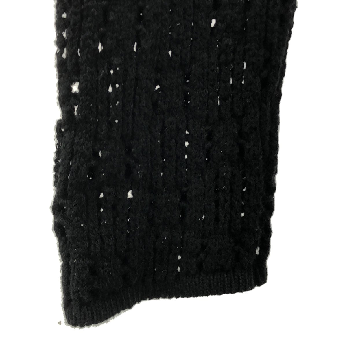 長袖 コットンニット ロングワンピース M ブラック レース レディース 古着 長袖 コットンニット ロングワンピース M ブラック レース レディース 古着