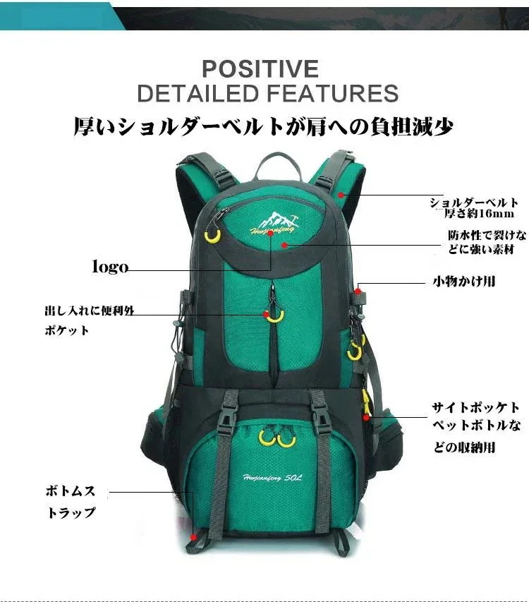 リュックバック 選べる8色 登山 リュック バックパック リュックサック メンズ レディース バッグ サック アウトドア 防災 トレッキング デイパック ハイキング 旅 旅行 軽量 防水 日帰り サイ_4