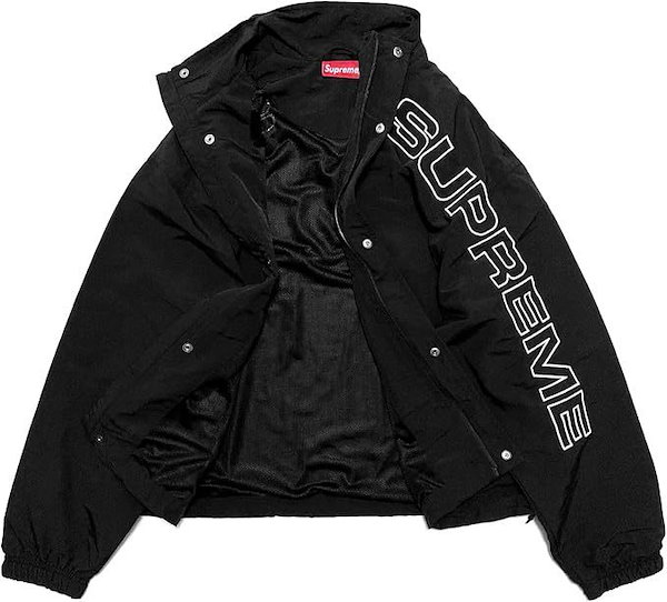 Qoo10] Supreme スペルアウトロゴ刺繍トラックジャケット