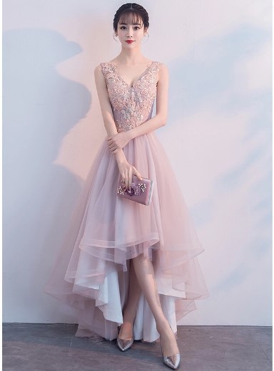 カラードレス 柔らかく重ねたチュ... : レディース服 ピンク 超歓迎通販