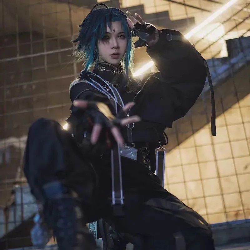 【降魔大圣】 魈 しょう セットアップ 原神 男女兼用 コスプレ 帯付き 上下セット 人気 Genshin 三眼五显仙人