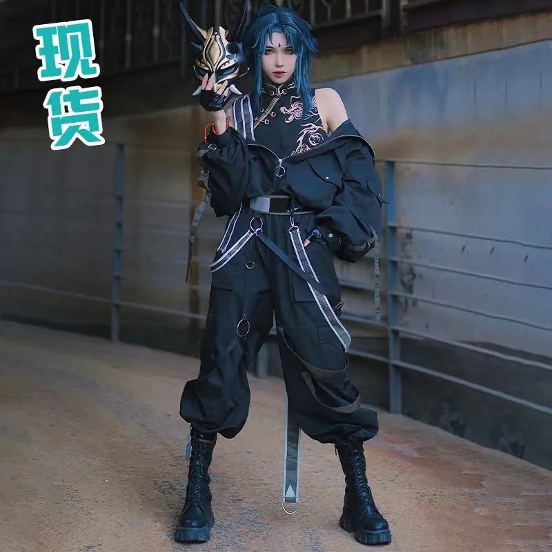 【降魔大圣】 魈 しょう セットアップ 原神 男女兼用 コスプレ 帯付き 上下セット 人気 Genshin 三眼五显仙人