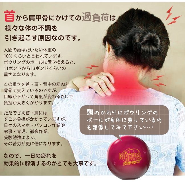 ネックマッサージャー EMS 温熱 コードレス ヒートネック マッサージ機 首 肩こ