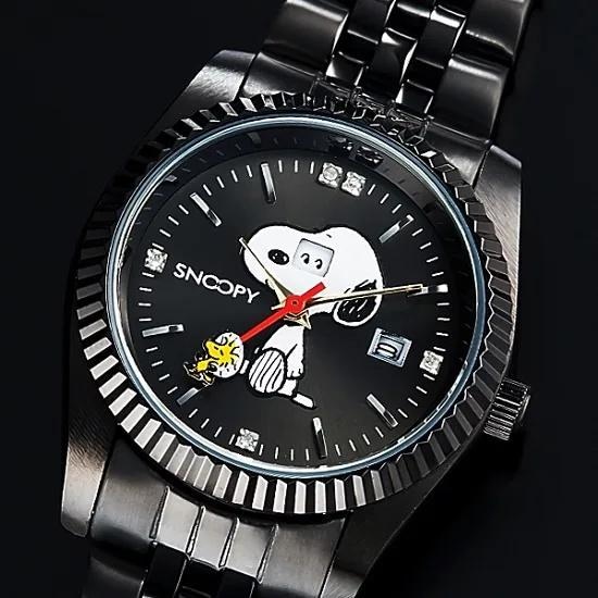 Qoo10] peanuts 世界限定スヌーピー時計 チャーミングアイ