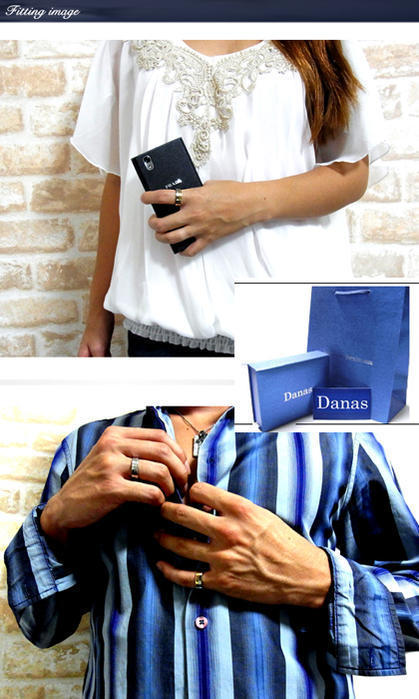 ペアダナスダイヤモンドリング/ペアDanasステンレスリング指輪 ペアダナスダイヤモンドリング/ペアDanasステンレスリング指輪