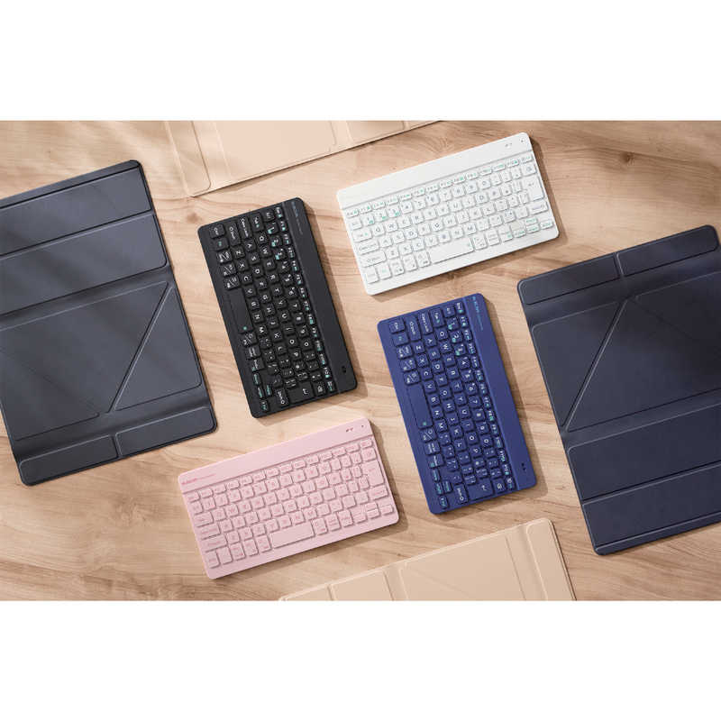 エレコム　ELECOM　キーボード 充電式「Slint」［ワイヤレス /Bluetooth］ ブルー　TK-TM15BPBU