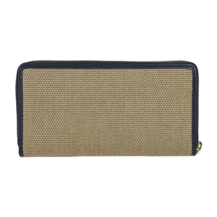 新古未使用展示品 GUCCI グッチ 長財布 621889 ホースビット 1955 ヴィンテージキャンバス レザー ベージュ系 ブラック ラウンドジップ 2020年 日本限定モデル 本物保証 中古