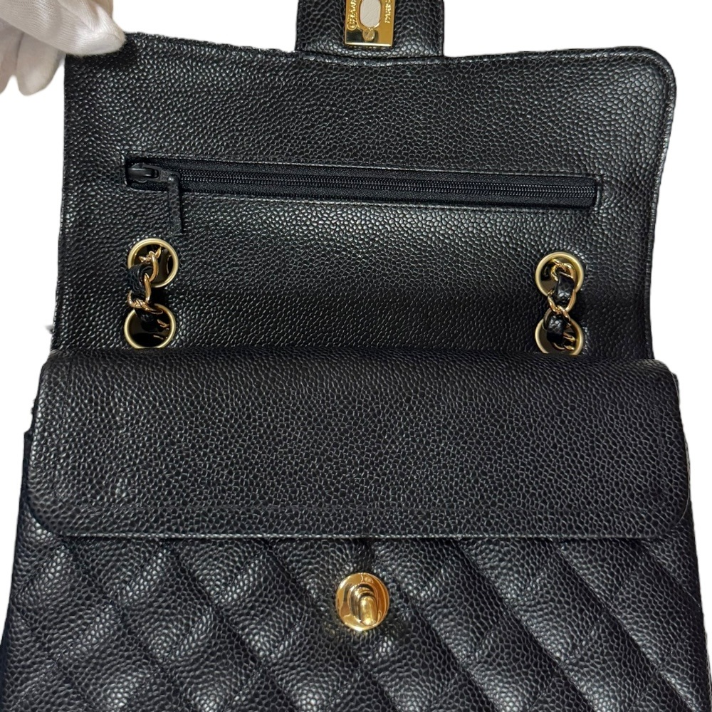 シャネル マトラッセ ショルダーバッグ キャビアスキン A01113 ブラック CHANEL 中古 美品 シャネル マトラッセ ショルダーバッグ キャビアスキン A01113 ブラック CHANEL 中古 美品