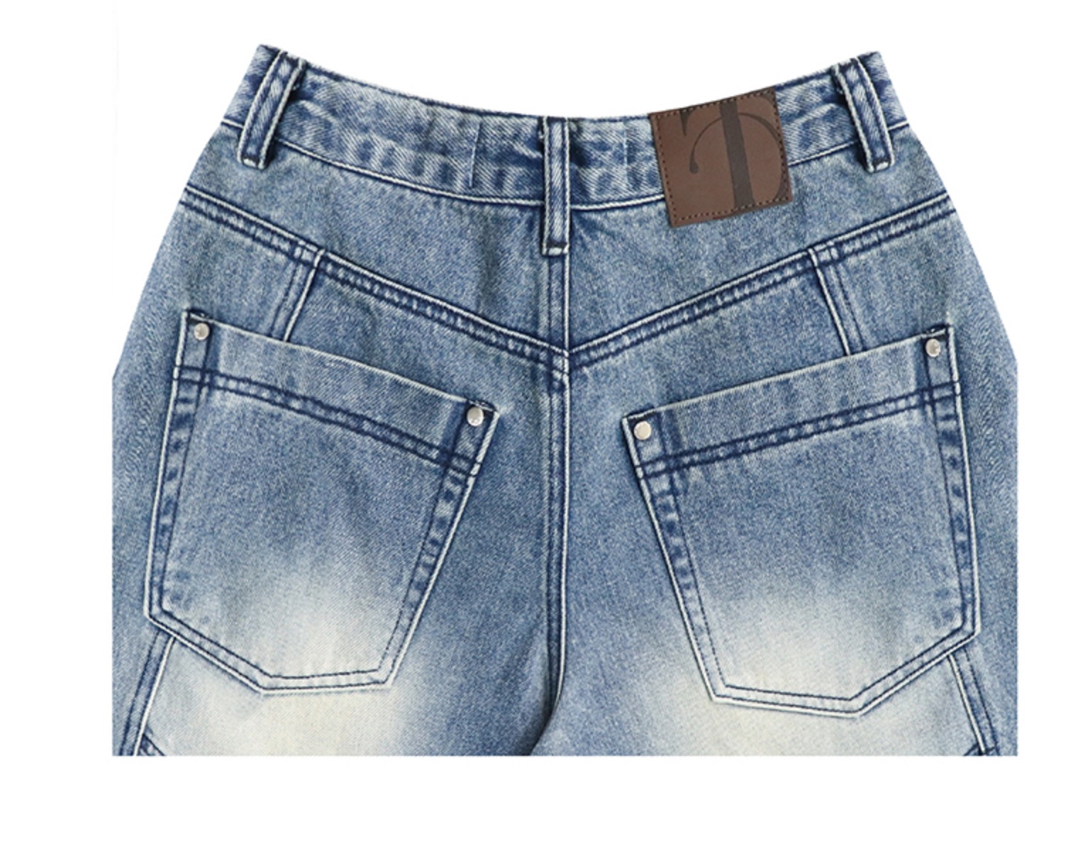 [TREEMINGBIRD]Incision Tassel Denim Pants