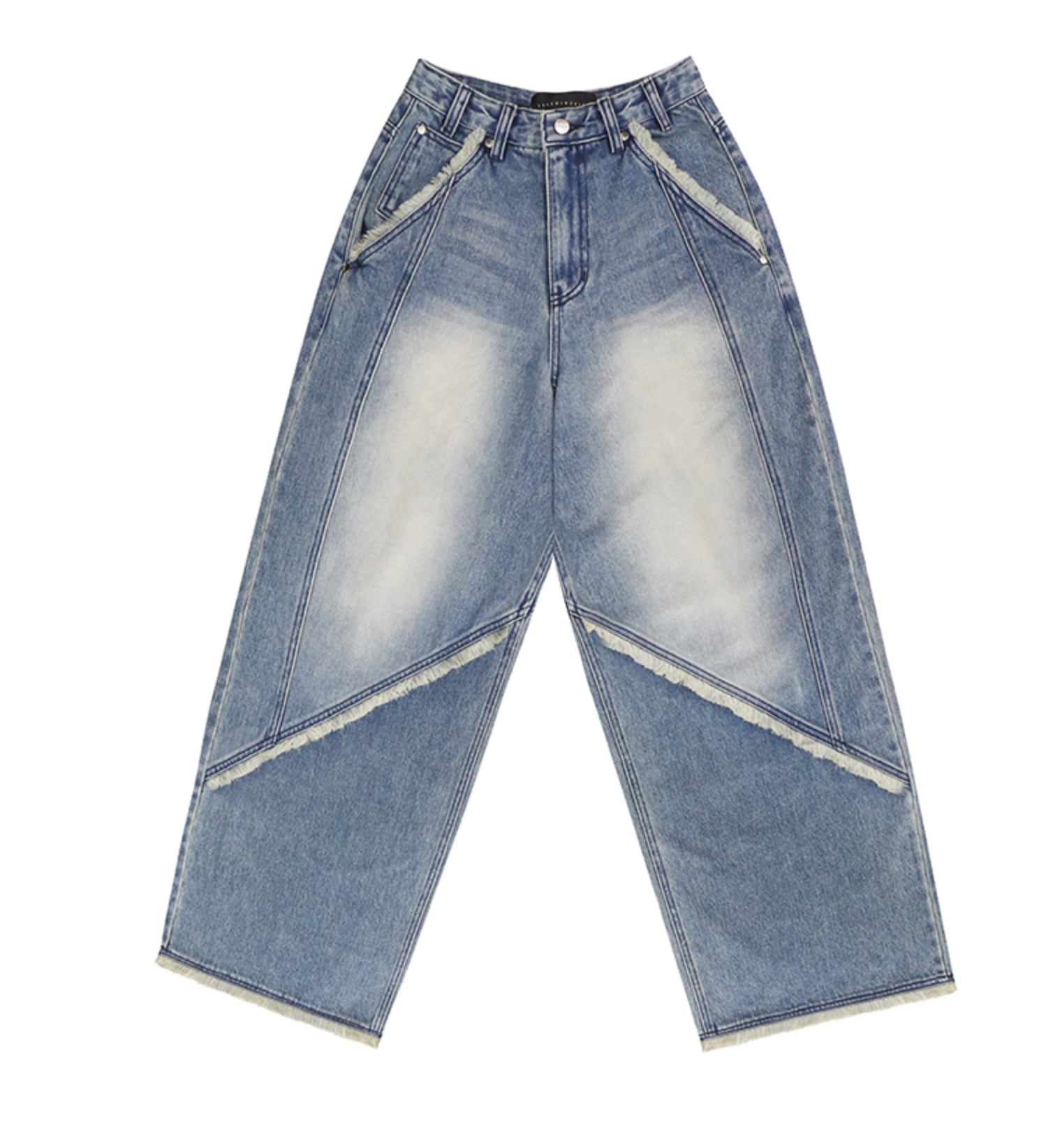 [TREEMINGBIRD]Incision Tassel Denim Pants