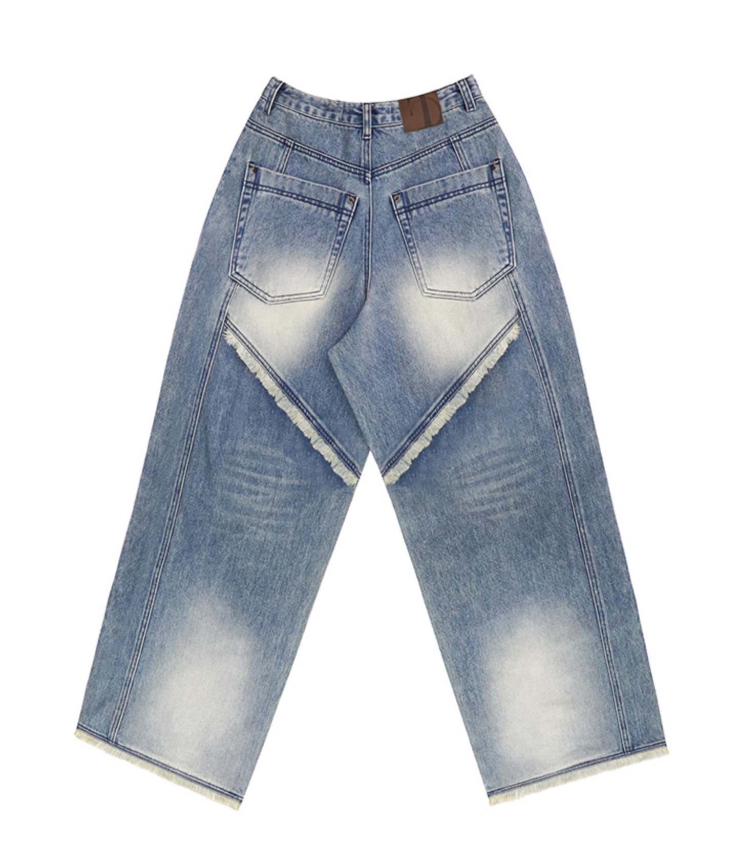 [TREEMINGBIRD]Incision Tassel Denim Pants