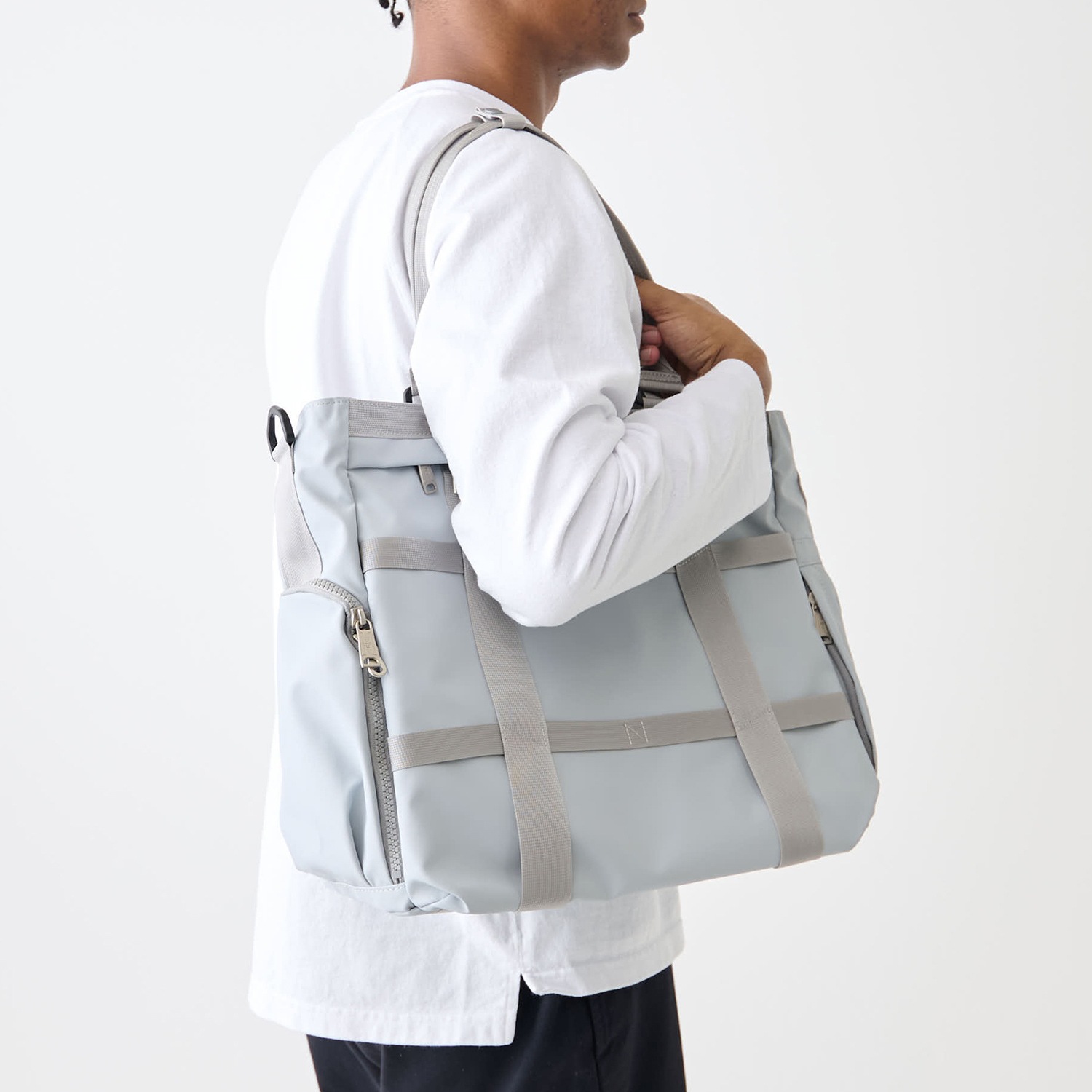 バッグ トートバッグ ショルダー メンズ レディース ファスナー付き 斜めがけ GRID3 032206 バッグ トートバッグ ショルダー メンズ レディース ファスナー付き 斜めがけ GRID3 032206