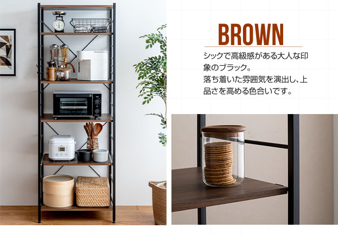 ラック 棚 レンジ台 キッチン収納 おしゃれ 北欧モダン カウンターテーブル スチールラック_3