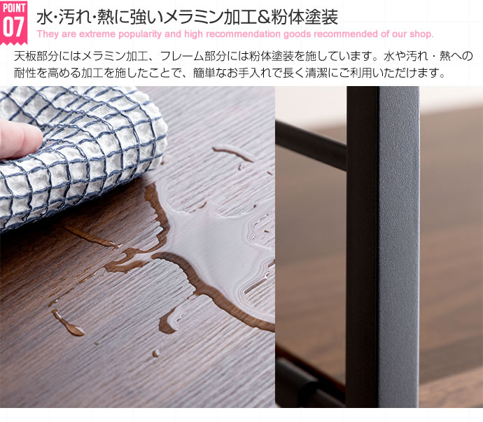 ラック 棚 レンジ台 キッチン収納 おしゃれ 北欧モダン カウンターテーブル スチールラック_13