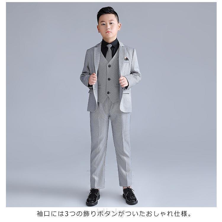 スーツ 黒 入学式 フォーマル お受験 スーツ ジレ キッズ フォーマルスーツ 大きいサイズ 卒業式 セットアップ 長袖シャツ キッズ ジャケット パ_12