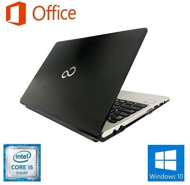 サポート付きS936 富士通 Windows10 PC SSD:256GB Webカメラ メモリー:8GB Core i5-6300U & ロジクール K380BK ワイヤレス キーボード