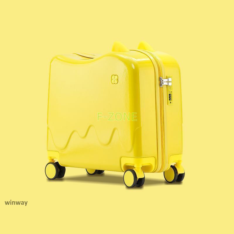 スーツケース キッズ 子供用 18インチ キャリーケース 乗れる キッズキャリー 乗れるキャリー かわいい 耳付き ネコ耳 おしゃれ 女の子 男の子｜詳細画像