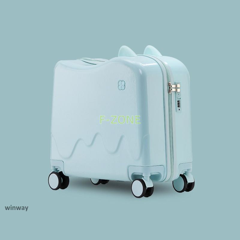 スーツケース キッズ 子供用 18インチ キャリーケース 乗れる キッズキャリー 乗れるキャリー かわいい 耳付き ネコ耳 おしゃれ 女の子 男の子｜詳細画像