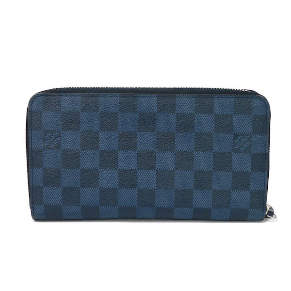 Qoo10] Louis Vuitton 【中古】 長財布 Vマーク ネイビー ラ