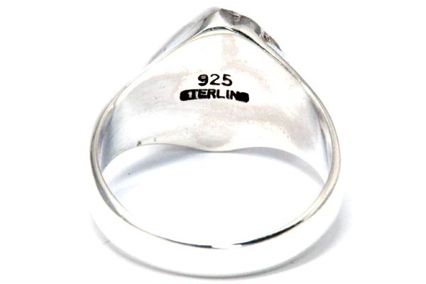 インディアンジュエリー リング 天然石 ターコイズ インレイ ダイヤ型 シルバー925 メンズ