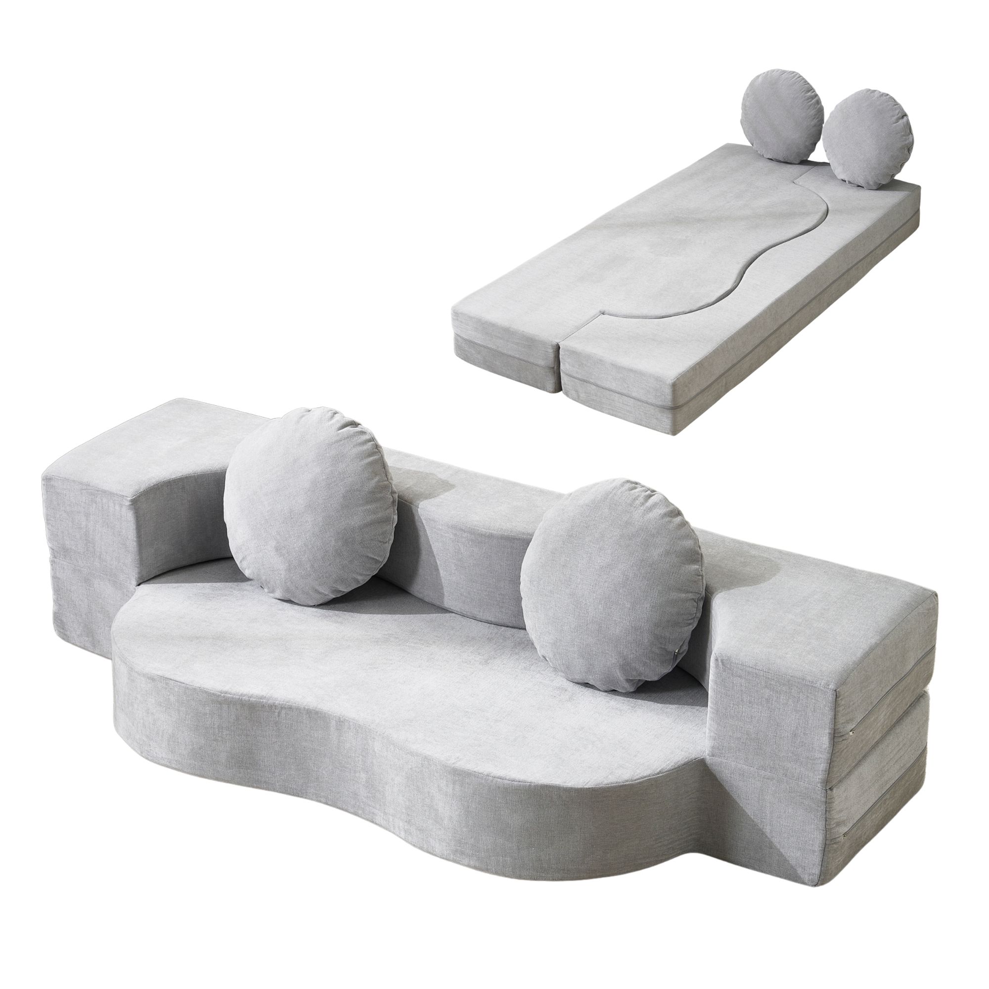 E782人掛けソファベッド 組立て不要 フロアソファ コンパクト ローソファ こたつ用 ソファー 1人暮らし マルチに使える クッション付き 座椅子 1人掛け 完成品 運びに便利だ 軽いソファー 圧縮