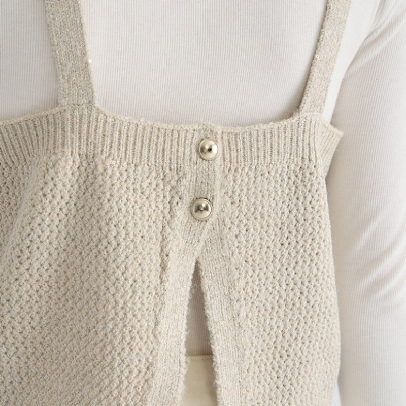 (シーズ・ミス) グリッターニットベスト_SSKVTO42530_LB