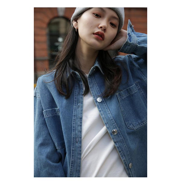 23×denim デニム長袖シャツ34 デニム ボタンダウンシャツ（長袖）