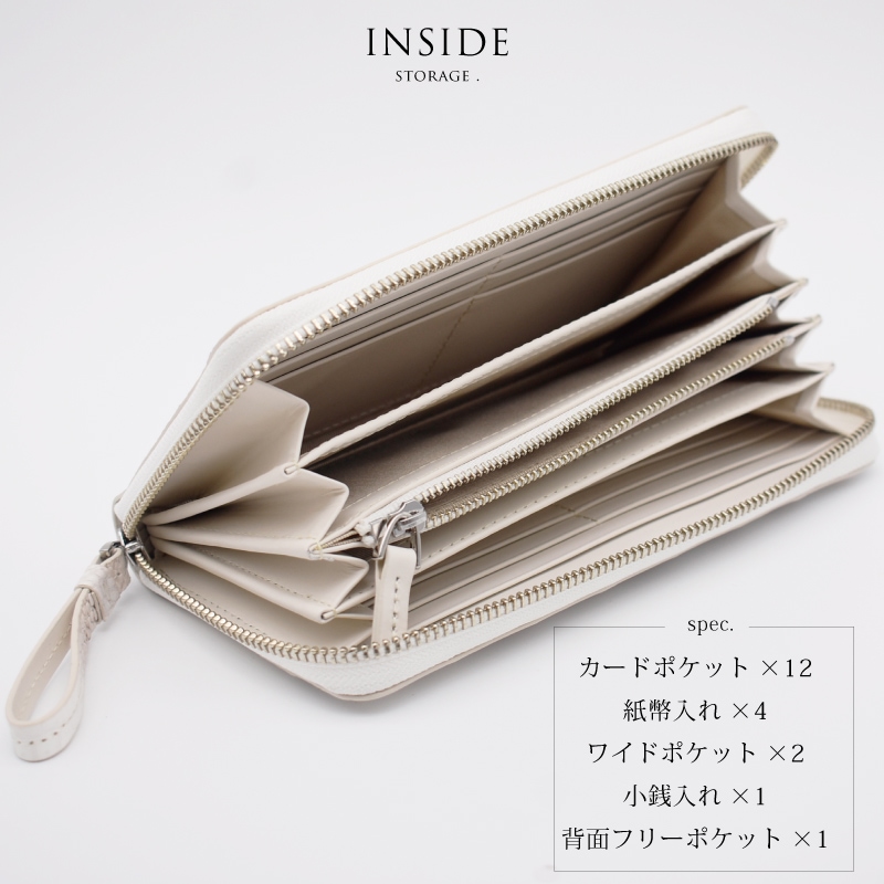 クロコダイル 長財布 メンズ レディース ワニ革 ヒマラヤ 染め 本革 ラウンドファスナー 鰐革 財布 大容量 高級 本物 本皮 白 ホワイト 柄 金運 風水 男性 女性 人気 ギフト プレゼント_3