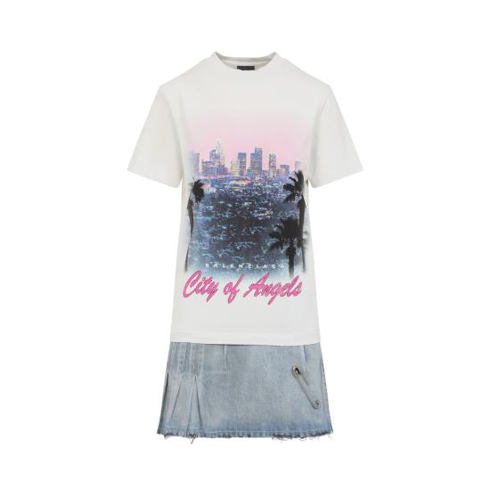 BALENCIAGA Women Short Skirts 838726 TSWB9 4200 LIGHT BLUE_2